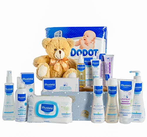 Canastilla Bebé Super Pack REGALO en Azul