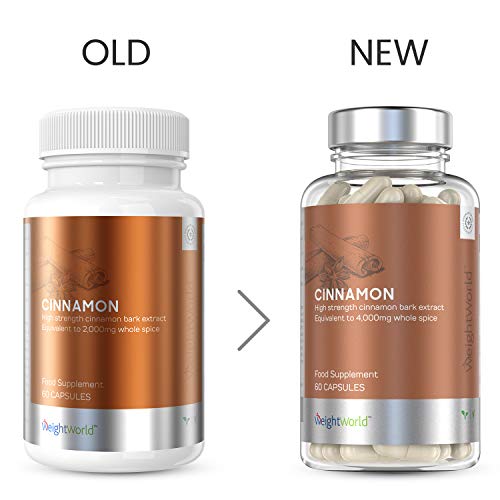 Canela de Ceilán Pura Dosis Potente de 4000mg | Antiinflamatorio Natural y Antioxidante con Vitaminas, Mejora Sistema Inmunológico, Suplemento Para Adelgazar, Para Veganos y Celiacos, 60 Cápsulas