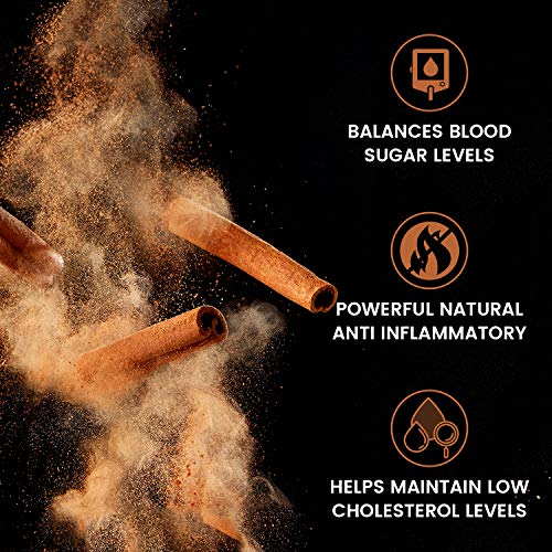 Canela de Ceilán Pura Dosis Potente de 4000mg | Antiinflamatorio Natural y Antioxidante con Vitaminas, Mejora Sistema Inmunológico, Suplemento Para Adelgazar, Para Veganos y Celiacos, 60 Cápsulas