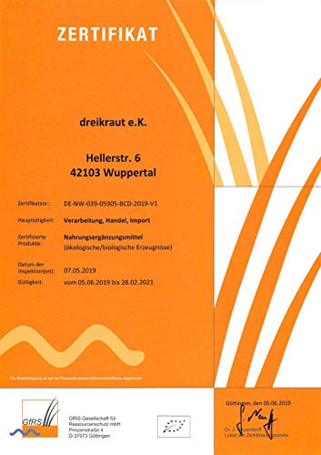 Cápsulas de rosa mosqueta orgánica de dreikraut, 160 unidades, sin aditivos, controladas en laborario, cápsulas para las articulaciones, 500mg, producción alemana