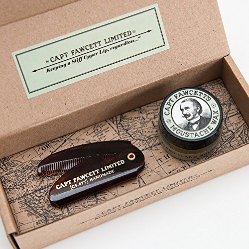 Captain Fawcett Estuche Cera Bigote Ylang Ylang & Peine Captain Fawcett 400 g