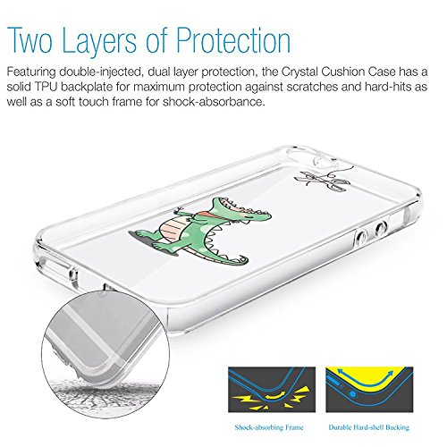 Carcasa iphone SE 5 5s, Qissy® TPU Funda Cubierta de ultra delgado impresión de Silicona Carcasa Trasera Para iphone 5 5s Transparente (S)