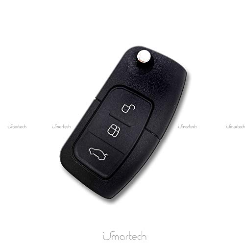 Carcasa Llave Carcasa Mando a distancia 3 teclas y hoja Ford Focus Mondeo Fiesta Fusion KA Kuga S-Max C-Max chiavit rodillos concha llaves Coche Repuesto Logo sin electrónica y Transponder