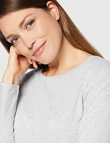 CARE OF by PUMA Camiseta de manga larga de algodón para mujer, Gris (Grey), 42, Label: L