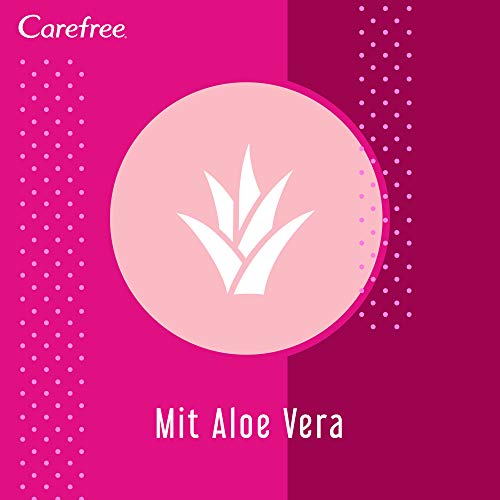 Carefree Cotton Feel Aloe - Compresas 100 % transpirables con aloe vera para una sensación de frescura duradera en tamaño: S/M (1 x 56 unidades)