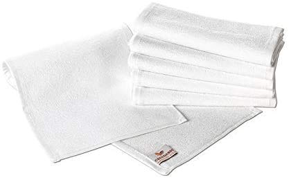 Carenesse Toalla de Afeitar, Conjunto de 6, preparación de Afeitar como el barbero, 100% algodón, 22 x 70 cm, Blanco