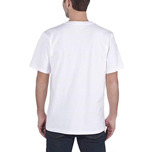 Carhartt Workwear Pocket Short-Sleeve T-Shirt Camiseta, White, L para Hombre