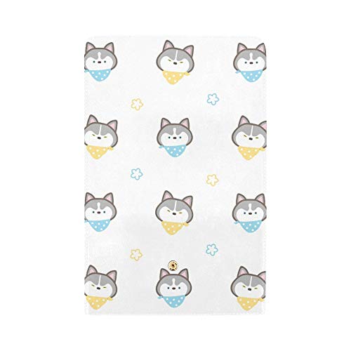 Caricatura Personalizada única Husky Siberiano Perro Mujer Cartera Triple Monedero Largo Titular de la Tarjeta de crédito Titular Bolso