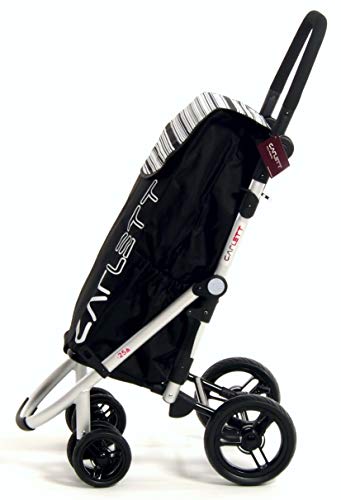 Carlett Carro DE Compra Aluminio Negro, 30x42x67 cm