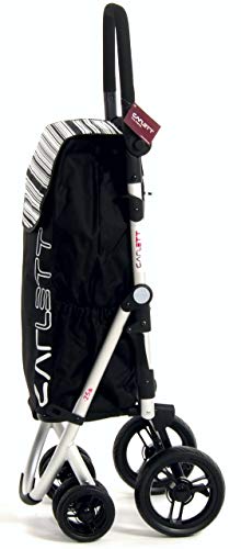 Carlett Carro DE Compra Aluminio Negro, 30x42x67 cm