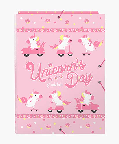 Carpeta Folio con 3 Solapas de Glow Lab Unicorn Day, 260x365mm