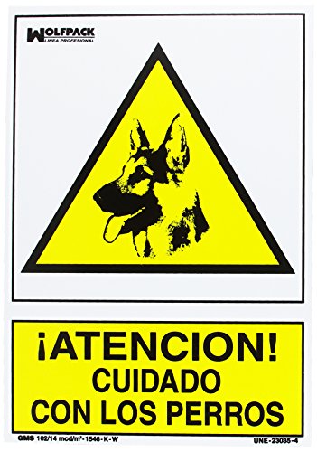 Cartel Cuidado Con Los Perros 30x21 cm.