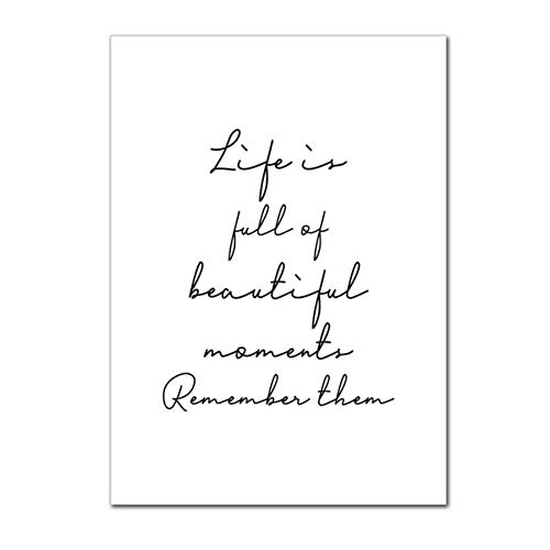 Carteles de pintura en blanco y negro sobre lienzo e impresión de cuadros de diente de león para decoración de dormitorio 40x50cm con marco gris