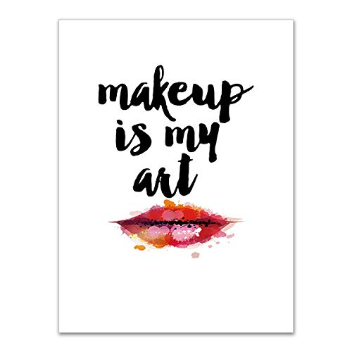 Carteles Impresiones Vintage Lienzo Pintura Perfume Negro Cuadros de Pared para Sala de Estar Moda Arte Couture Labios Rojos Decoración del hogar 45X60 CM Sin Marco