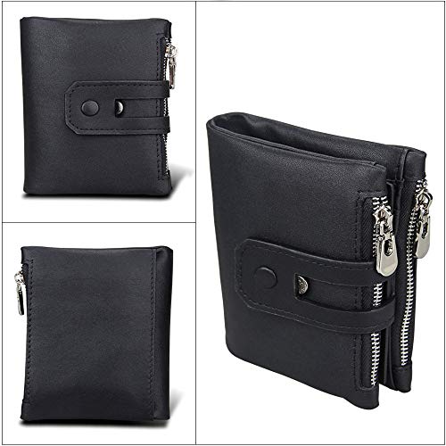 Cartera De Cuero para Hombres Cepillo Antirrobo RFID Head Coat Cuero Bolsa De Dinero Cartera Casual Regalo