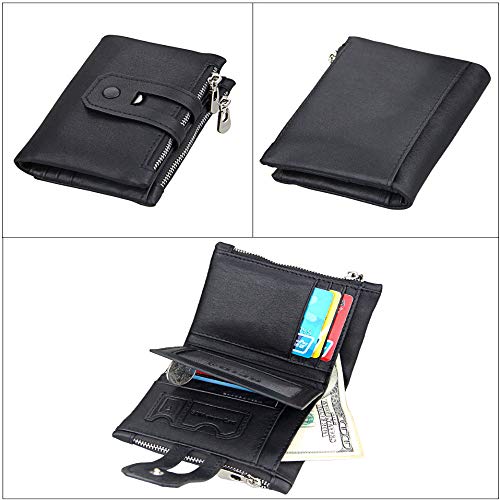 Cartera De Cuero para Hombres Cepillo Antirrobo RFID Head Coat Cuero Bolsa De Dinero Cartera Casual Regalo