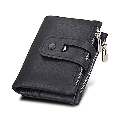 Cartera De Cuero para Hombres Cepillo Antirrobo RFID Head Coat Cuero Bolsa De Dinero Cartera Casual Regalo