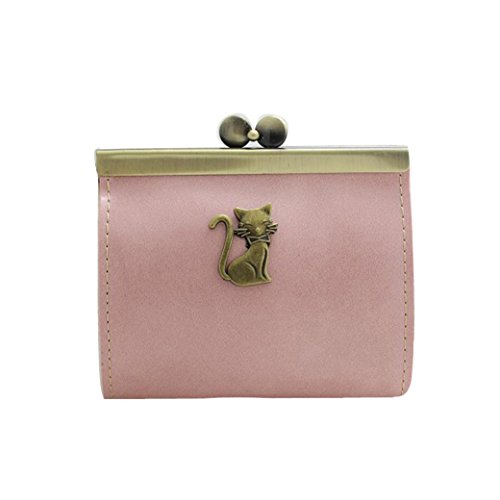 Cartera de pequeña Piel Monedero de Elegante y Moda Rosado para Mujer y Niña por ESAILQ R