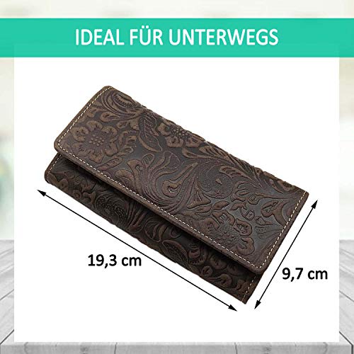 Cartera de Piel para Dama con Bloqueo RFID y NFC