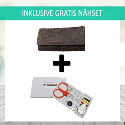 Cartera de Piel para Dama con Bloqueo RFID y NFC