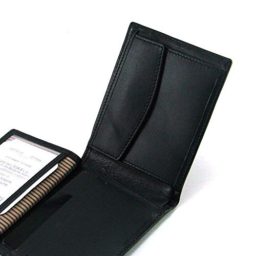 Cartera Hombre, Hecho a Mano en España, Marca Casanova, Hecha en Piel de Vacuno, Ref. 10095 Negro