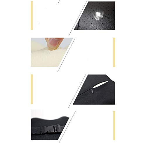 Casa perfetta Aparatos ortopédicos for Cojines del Asiento, Cojines ergonómicos de Apoyo for la Columna Vertebral, deformación a Largo Plazo, algodón con Memoria de Espacio Transpirable.