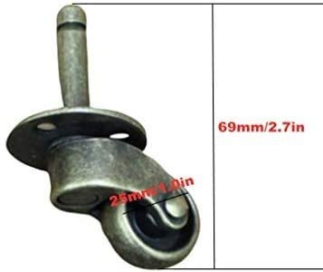 Castor Caster ruedas en movimiento giratorio for trabajo pesado for Muebles 4PCs madre Ruedas, ricino antiguo, bronce aceitado, silencioso, resistente al desgaste, rotar 360 °, con el émbolo, for sofá