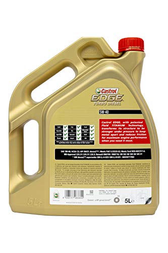 Castrol EDGE Turbo Diesel Aceite de Motores 5W-40 5L (Sello alemán)
