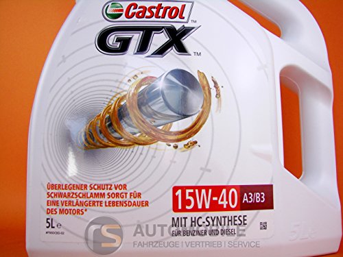 Castrol GTX Aceite de Motores 15W-40 A3/B3 5L (Sello alemán)