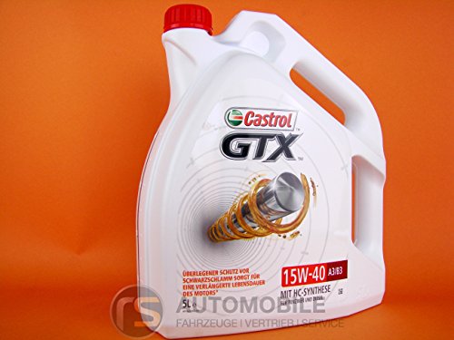 Castrol GTX Aceite de Motores 15W-40 A3/B3 5L (Sello alemán)
