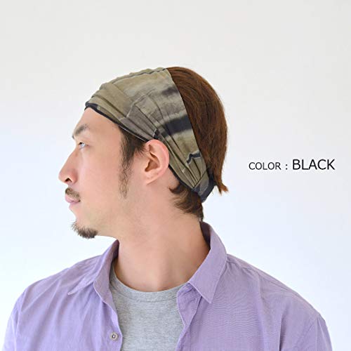 Casualbox Mujer Venda Bandana Banda Mano Teñido Japonés Cabello Caqui