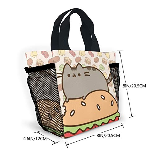 Cat Burger - Bolso de mujer a la moda, bolsa reutilizable para la compra con luz de alta capacidad