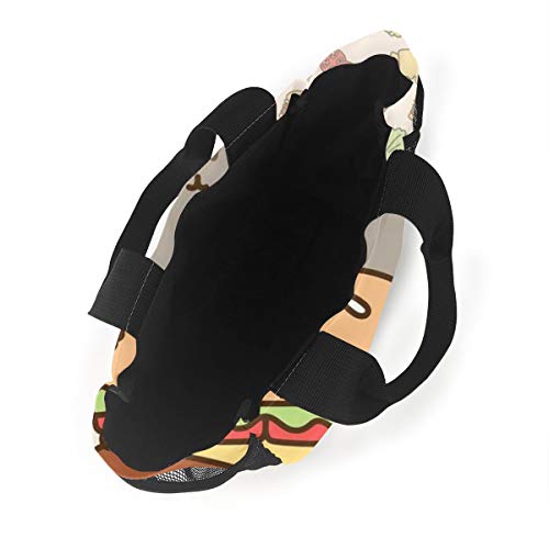 Cat Burger - Bolso de mujer a la moda, bolsa reutilizable para la compra con luz de alta capacidad