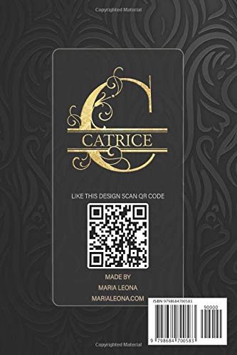Catrice: Catrice Name Planner, Calendar, Notebook ,Journal, Golden Letter Design With The Name Catrice