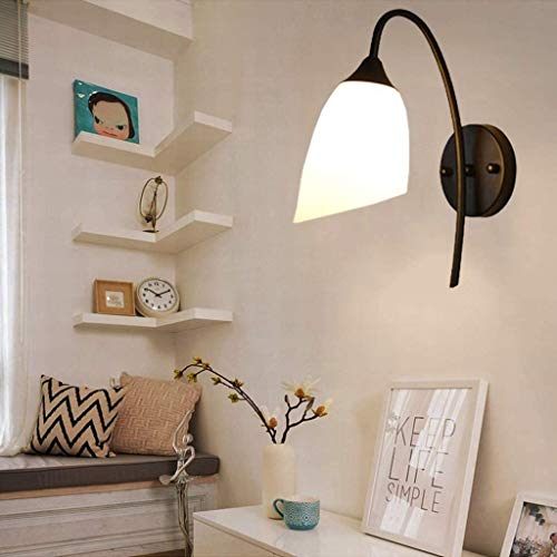 CattleBie Rústico ligero de la pared interior del hierro creativo lámpara de pared rústica Diseño Negro E27 base de hierro titular for el dormitorio Living Art Room Escalera Pasillo restaurante de coc