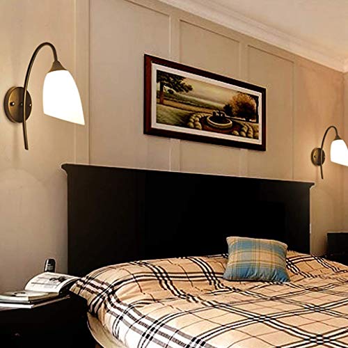 CattleBie Rústico ligero de la pared interior del hierro creativo lámpara de pared rústica Diseño Negro E27 base de hierro titular for el dormitorio Living Art Room Escalera Pasillo restaurante de coc