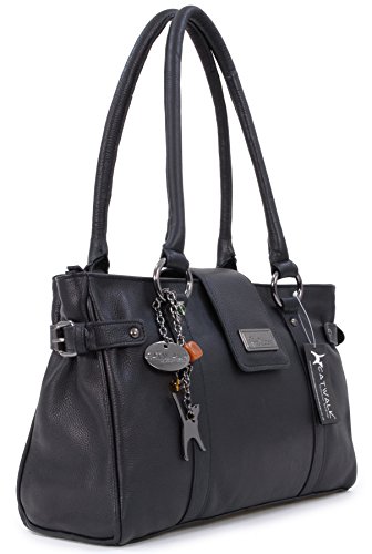 CATWALK COLLECTION - MARTINA - Bolso de mano - Cuero - Negro