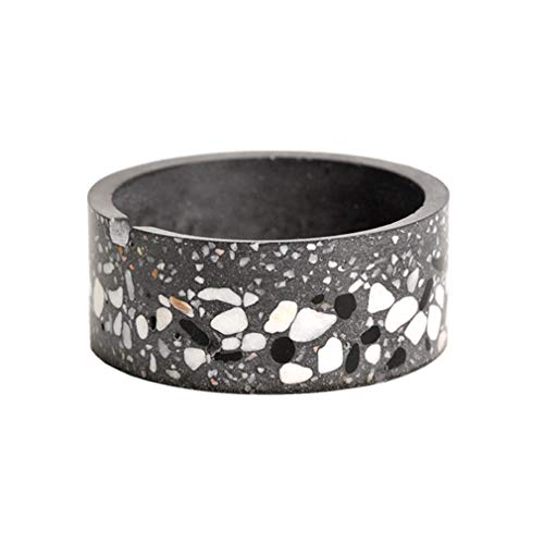 Cenicero Larga duración Negro terrazo de Cemento Creativo de la Manera de la Personalidad del hogar Sala