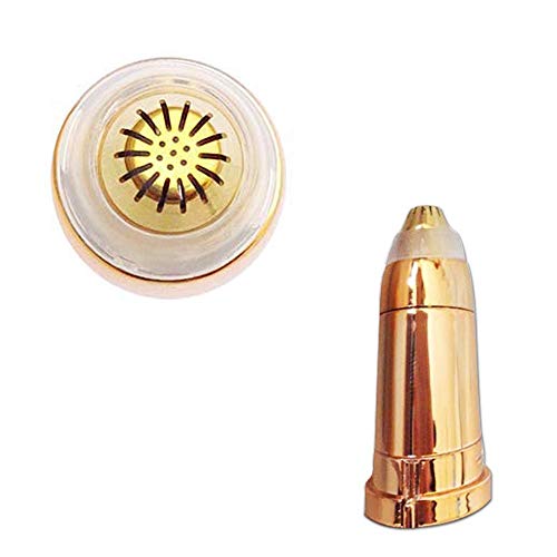 Cenocco - Afeitadora de cejas (cabeza de relleno de oro de 18 quilates, funciona con pilas), color blanco y dorado