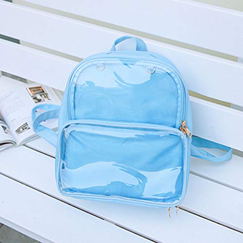 censhaorme Muchachas de Las Mujeres del Bolso de Hombro Mochila Transparente Jalea de Las Mujeres del Estilo de la PU del Monedero del Cambio Schoolbag