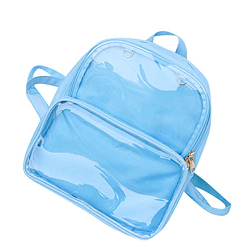 censhaorme Muchachas de Las Mujeres del Bolso de Hombro Mochila Transparente Jalea de Las Mujeres del Estilo de la PU del Monedero del Cambio Schoolbag