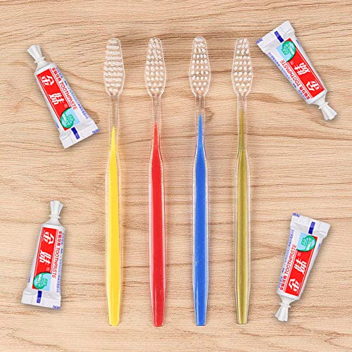 Cepillo De Dientes Desechable, 100 Cepillos De Pasta De Dientes Desechables, Empaquetados Individualmente Para El Equipo Del Baño Del Hotel, Lavado De Campamento De Viaje, Etc. (100 Piezas)