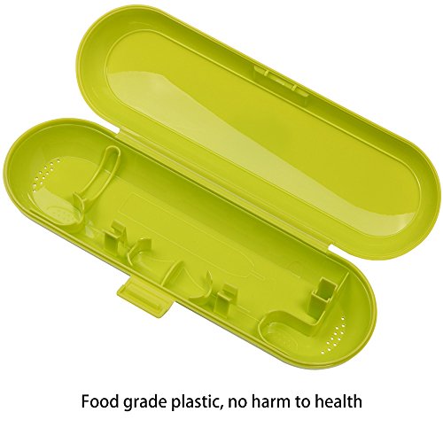 Cepillo de dientes eléctrico de plástico Estuche de viaje compatible con la serie Pro, 2 paquetes (azul y verde)