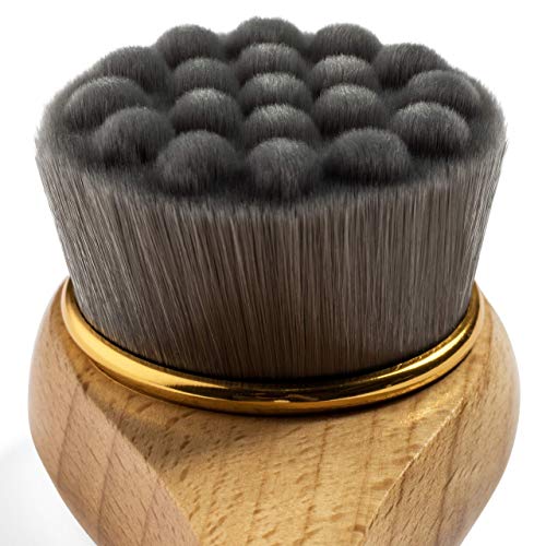 Cepillo de limpieza facial manual – fibras de bambú suave – Limpiador de piel y depurador para aplicar mascarilla facial, lavado de acné, limpieza diaria de poros profundos, hombres y mujeres