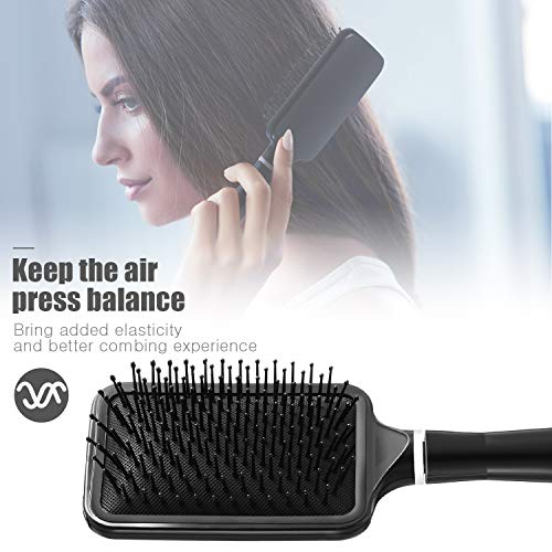 Cepillo de Pelo de Paleta Grande Plana Desenredante Trabaja en Cabello Mojado o Seco para Mujeres Hombres Niños, Cepillo de Pelo No Más Enredos para Cabello Natural Rizado Grueso Fino Largo