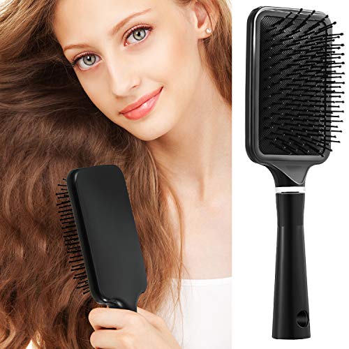 Cepillo de Pelo de Paleta Grande Plana Desenredante Trabaja en Cabello Mojado o Seco para Mujeres Hombres Niños, Cepillo de Pelo No Más Enredos para Cabello Natural Rizado Grueso Fino Largo