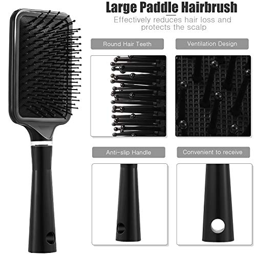 Cepillo de Pelo de Paleta Grande Plana Desenredante Trabaja en Cabello Mojado o Seco para Mujeres Hombres Niños, Cepillo de Pelo No Más Enredos para Cabello Natural Rizado Grueso Fino Largo