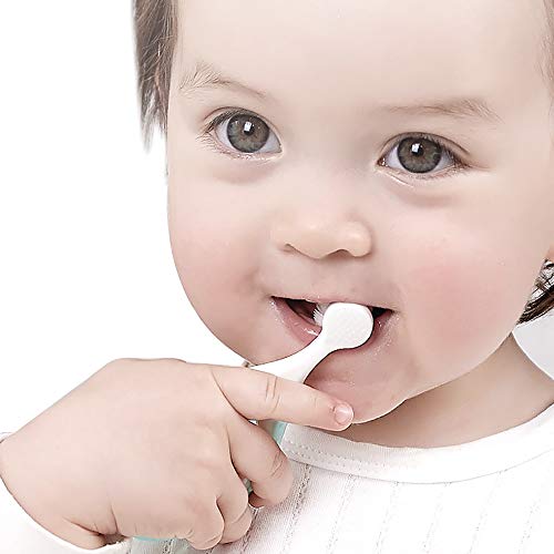 Cepillo dental niños 0-2 año, 10000 cerdas súper suaves, Libre de BPA, Cepillo de Dientes Para Niños/Infantil, Entrenamiento, Anti-asfixia, Portátil, 3 PCS