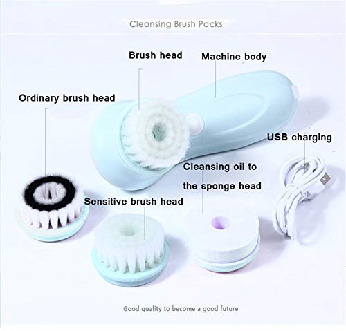 Cepillo eléctrico de limpieza facial para el cuidado de la piel, removedor de puntos negros, masajeador facial, limpiador USB, herramienta de cuidado de la piel