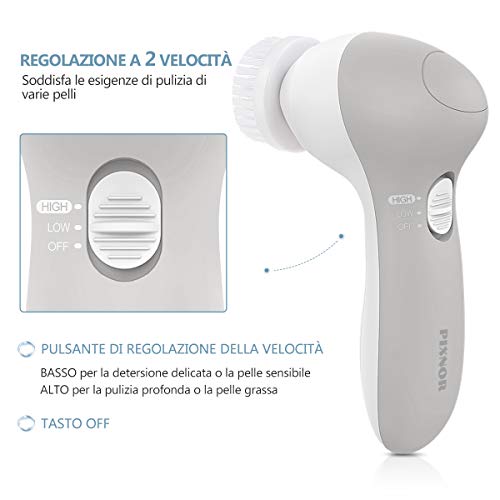 Cepillo Limpiador Facial, 7 En 1 Limpieza Facial Impermeable, Cepillo de Limpieza Masajeadorlos de Cara para Poros, Puntos Negros y Maquillaje